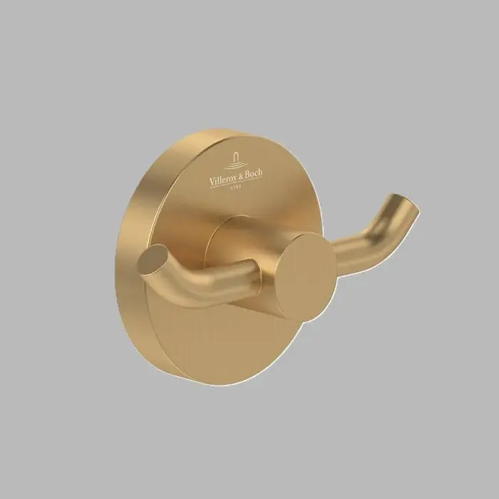 Preț promoțional Cuier dublu baie, fixare ascunsa, auriu periat (Brushed Gold), Villeroy & Boch Elements Tender TVA15101200076