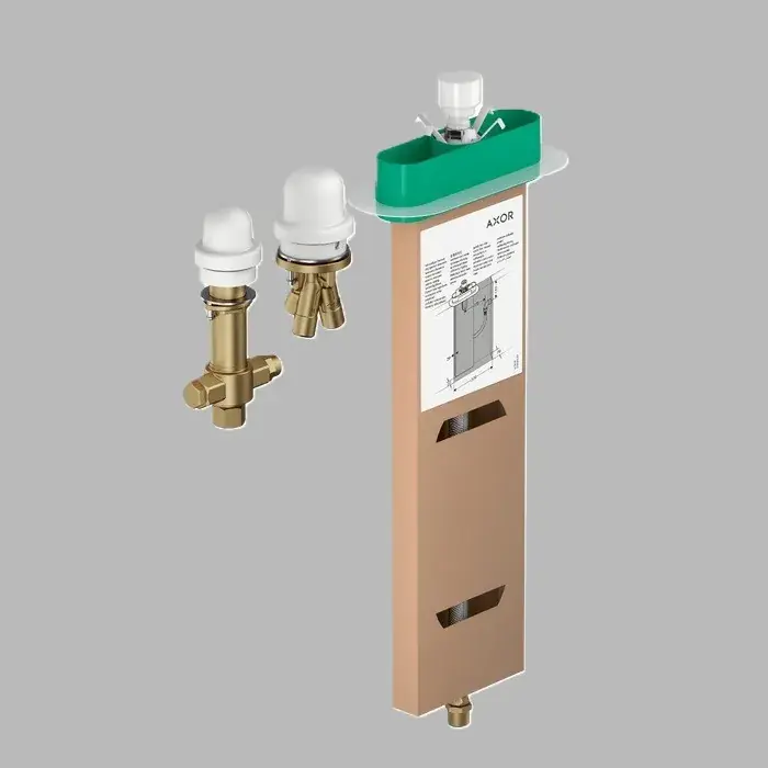 Unitate de instalare, pentru baterie monocomanda, de cada-dus, cu trei gauri, montata pe blat, Axor sBox 15487180 Calitate înaltă