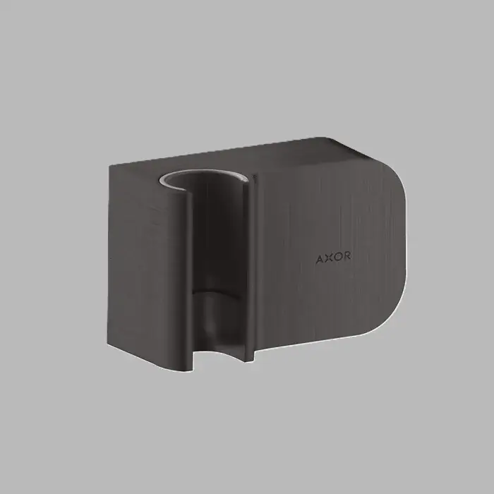 Porter, suport de dus, cu racord furtun, antracit periat (Brushed Black Chrome), Axor One 45723340 Cumpără online