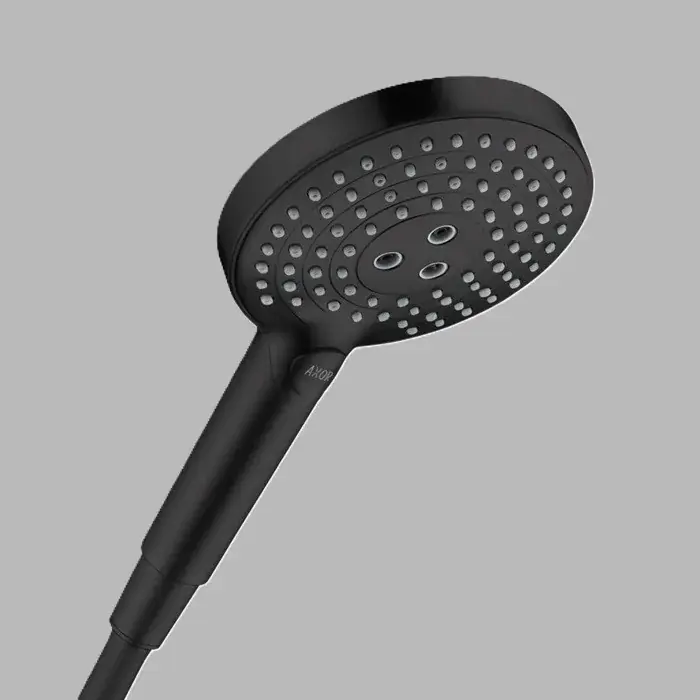 Cumpără acum Para de dus mobila, rotunda, 3 Jet, cu EcoSmart, negru mat (Matt Black), Axor ShowerSolutions 26051670