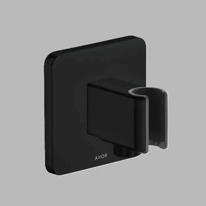 Noutate Suport de dus Softsquare, cu racord pentru furtun dus, negru mat (Matt Black), Axor ShowerSolutions 11626670