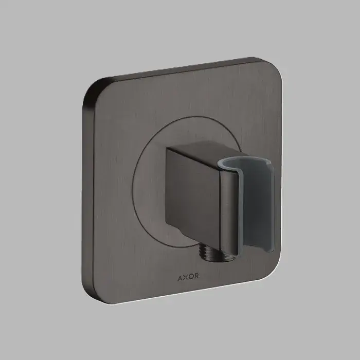 Preț mic Suport de dus Softsquare, cu racord pentru furtun dus, antracit periat (Brushed Black Chrome), Axor Citterio 36724340