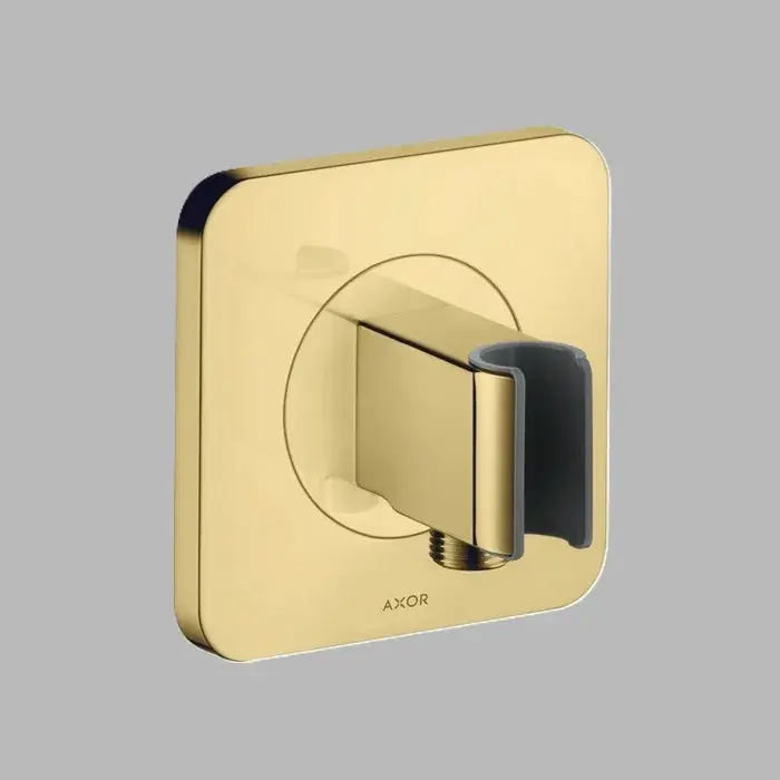Ofertă specială Suport de dus Softsquare, cu racord pentru furtun dus, auriu lucios (Polished Gold Optic) Axor Citterio 36724990