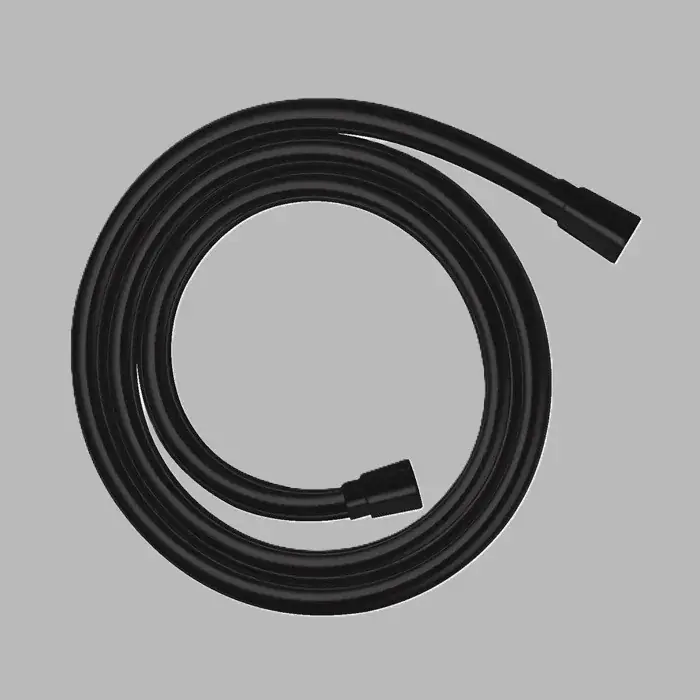 Furtun de dus, cu efect metalic 1.25 m, cu piulite conice, negru mat (Matt Black), Axor Starck 28622670 Discount