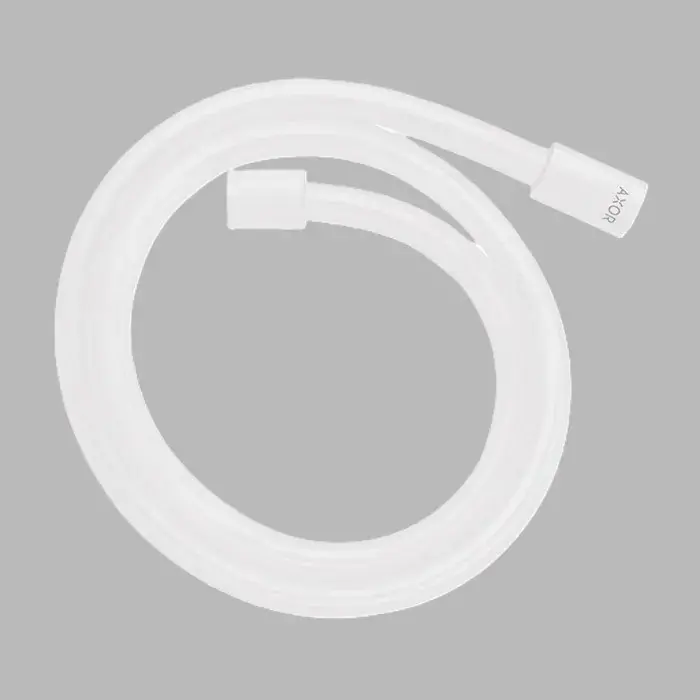 Furtun de dus, cu efect metalic 1.60 m, cu piulite cilindrice, alb mat (Matt White), Axor Starck 28286700 Plată securizată