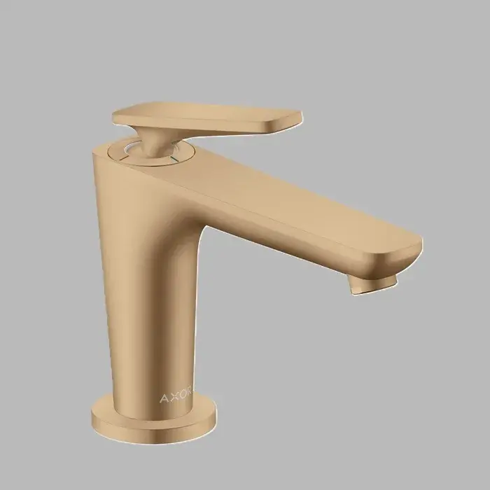Baterie lavoar monocomanda 90, CoolStart, cu EcoSmart, cu ventil deschis, bronz periat (Brushed Bronze), Axor Citterio C 49020140 Premium