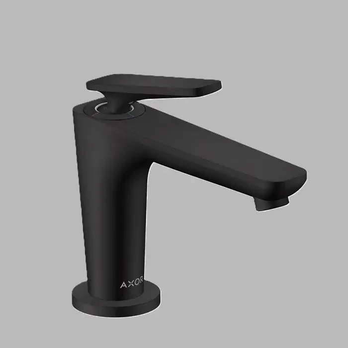 Baterie lavoar monocomanda 90, CoolStart, cu EcoSmart, cu ventil deschis, negru mat (Matt Black), Axor Citterio C 49020670 Chilipir
