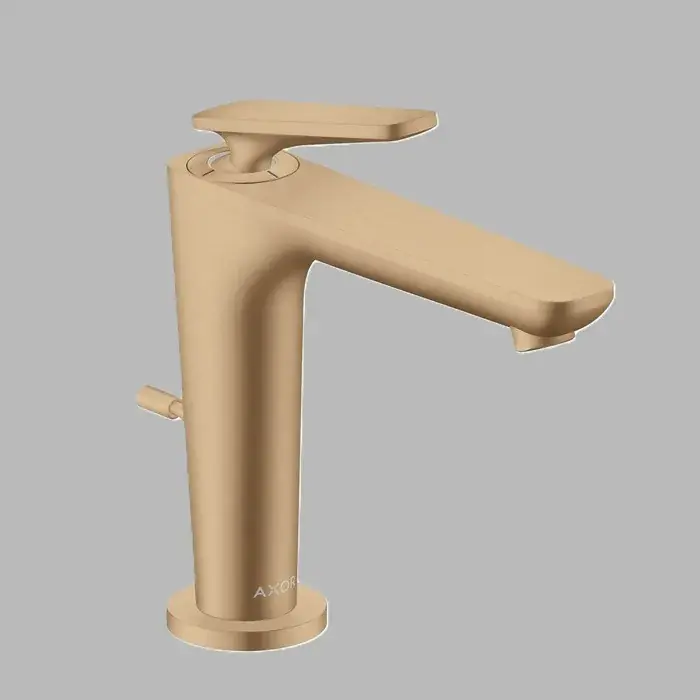 Baterie lavoar monocomanda 125, CoolStart, cu EcoSmart, cu ventil pop-up, bronz periat (Brushed Bronze), Axor Citterio C 49030140 Reducere specială