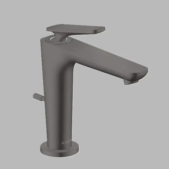 Reducere de preț Baterie lavoar monocomanda 125, CoolStart, cu EcoSmart, cu ventil pop-up, antracit periat (Brushed Black Chrome), Axor Citterio C 49030340