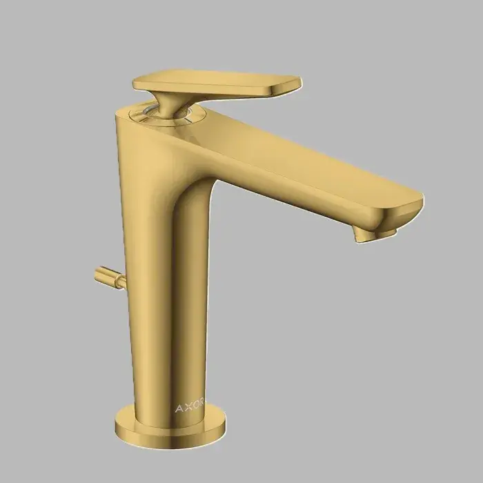 Baterie lavoar monocomanda 125, CoolStart, cu EcoSmart, cu ventil pop-up, auriu lucios (Polished Gold Optic), Axor Citterio C 49030990 Reducere de preț