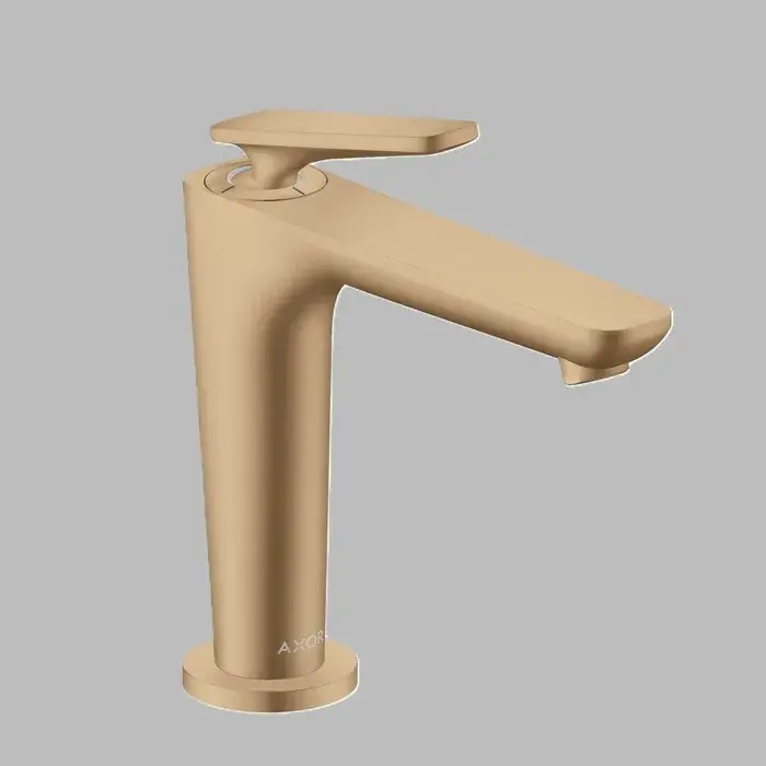Baterie lavoar monocomanda 125, CoolStart, cu EcoSmart, cu ventil deschis, bronz periat (Brushed Bronze), Axor Citterio C 49040140 Ofertă de sezon