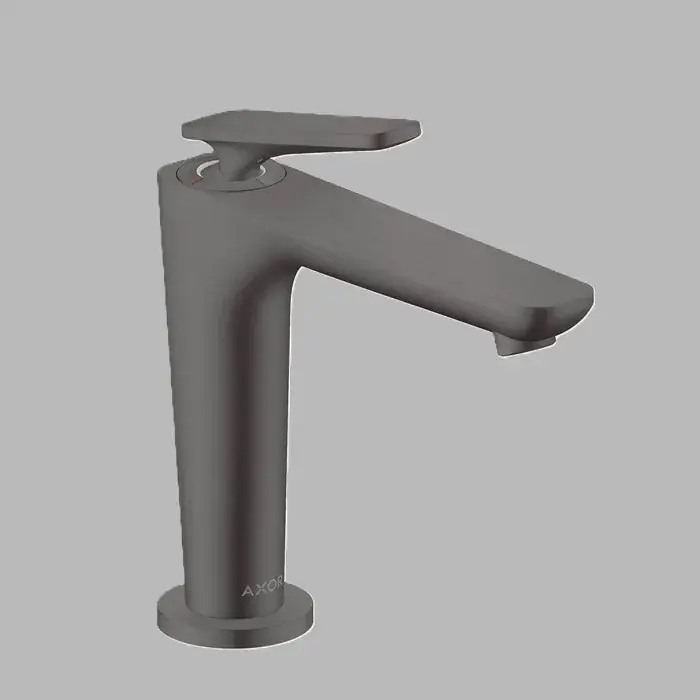 Baterie lavoar monocomanda 125, CoolStart, cu EcoSmart, cu ventil deschis, antracit periat (Brushed Black Chrome), Axor Citterio C 49040340 Super ofertă