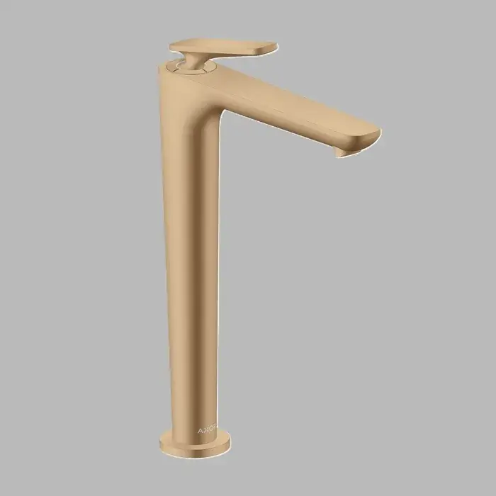 Livrare expres Baterie lavoar monocomanda inalta, CoolStart, cu EcoSmart, cu ventil deschis, bronz periat (Brushed Bronze), Axor Citterio C 49050140
