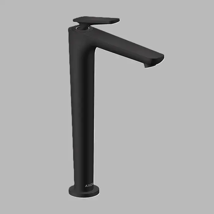 Baterie lavoar monocomanda inalta, CoolStart, cu EcoSmart, cu ventil deschis, negru mat (Matt Black), Axor Citterio C 49050670 Cumpără acum