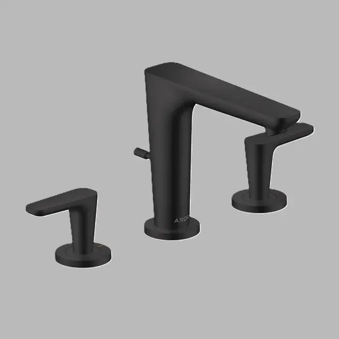 Cumpărături sigure Baterie lavoar cu 3 orificii, cu EcoSmart, cu ventil pop-up, negru mat (Matt Black), Axor Citterio C 49060670