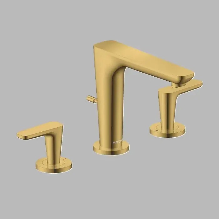 Chilipir Baterie lavoar cu 3 orificii, cu EcoSmart, cu ventil pop-up, auriu lucios (Polished Gold Optic), Axor Citterio C 49060990