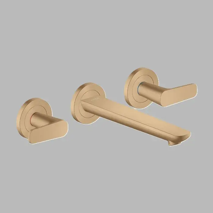 Baterie lavoar cu 3 orificii, incastrata, cu EcoSmart, cu ventil deschis, bronz periat (Brushed Bronze), Axor Citterio C 49070140 Ofertă specială