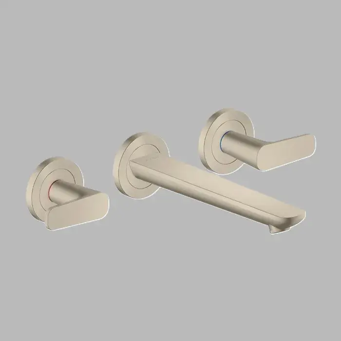 Baterie lavoar cu 3 orificii, incastrata, cu EcoSmart, cu ventil deschis, nichel periat (Brushed Nickel), Axor Citterio C 49070820 Ofertă