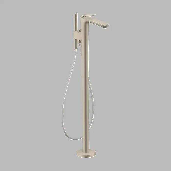Ieftin Baterie cada dus monocomanda, freestanding, cu set de dus, nichel periat (Brushed Nickel), Axor Citterio C 49440820