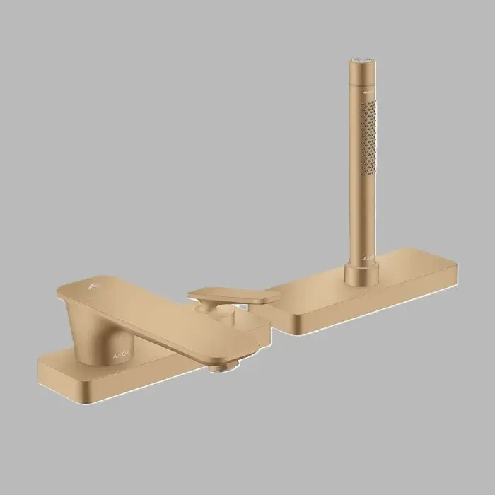 Ofertă de sezon Baterie cada dus monocomanda, montaj pe cada, cu set de dus, bronz periat (Brushed Bronze), Axor Citterio C 49430140