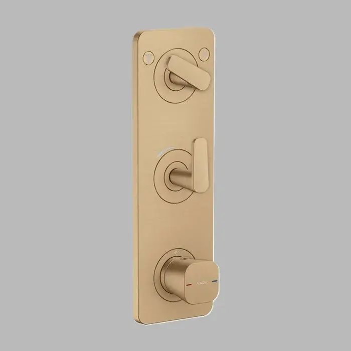 Baterie cada dus incastrata, termostatata, cu 2 functii, bronz periat (Brushed Bronze), Axor Citterio C 49700140 Plată securizată