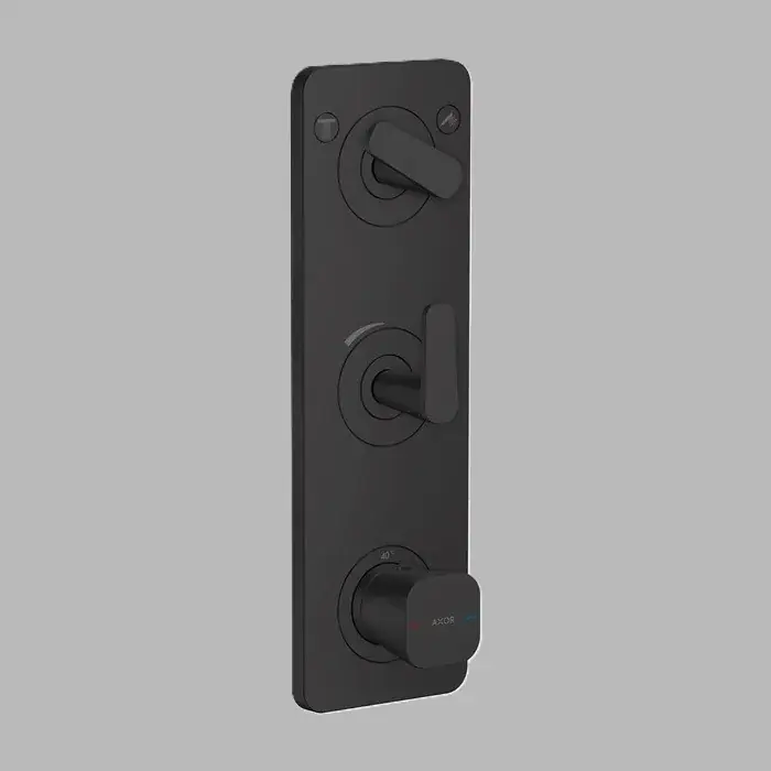 Baterie cada dus incastrata, termostatata, cu 2 functii, negru mat (Matt Black), Axor Citterio C 49700670 Ofertă specială