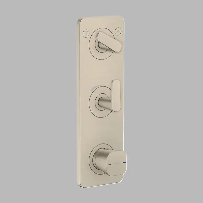 Baterie cada dus incastrata, termostatata, cu 2 functii, nichel periat (Brushed Nickel), Axor Citterio C 49700820 Cel mai vândut