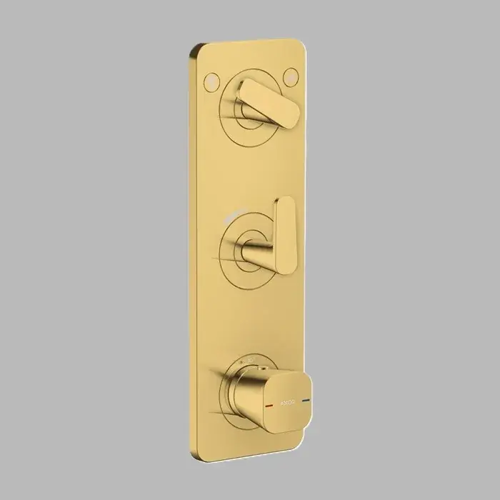 Baterie cada dus incastrata, termostatata, cu 2 functii, auriu lucios (Polished Gold Optic), Axor Citterio C 49700990 Mai ieftin