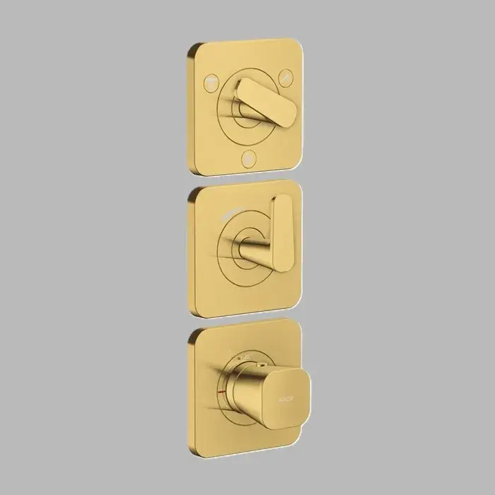 Ofertă exclusivă Baterie cada dus incastrata, termostatata, cu 3 functii, auriu lucios (Polished Gold Optic), Axor Citterio C 49710990