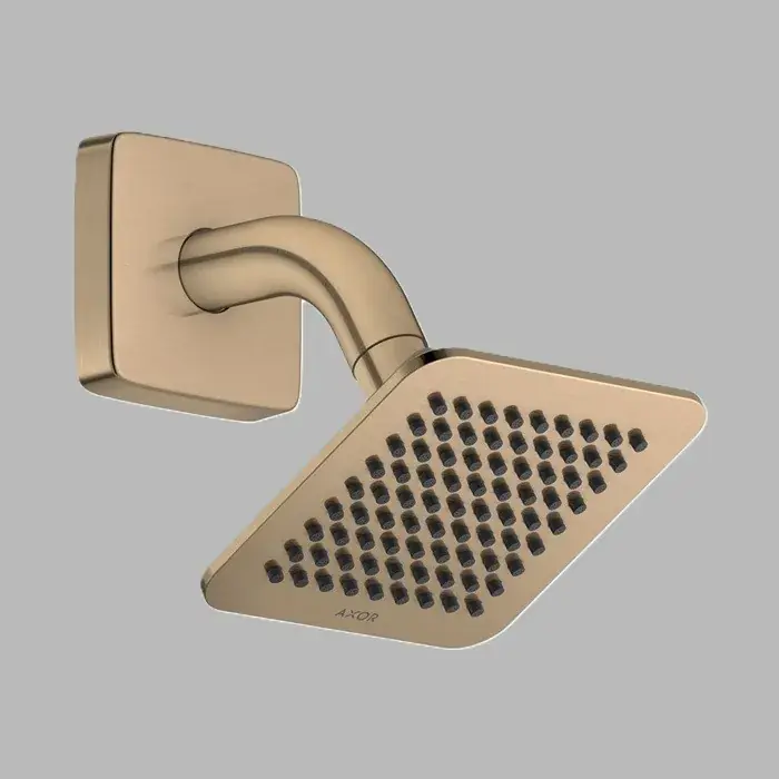 Plată sigură Set para de dus fixa, EcoSmart, cu brat de dus, 1 jet, bronz periat (Brushed Bronze), Axor Citterio C 28810140
