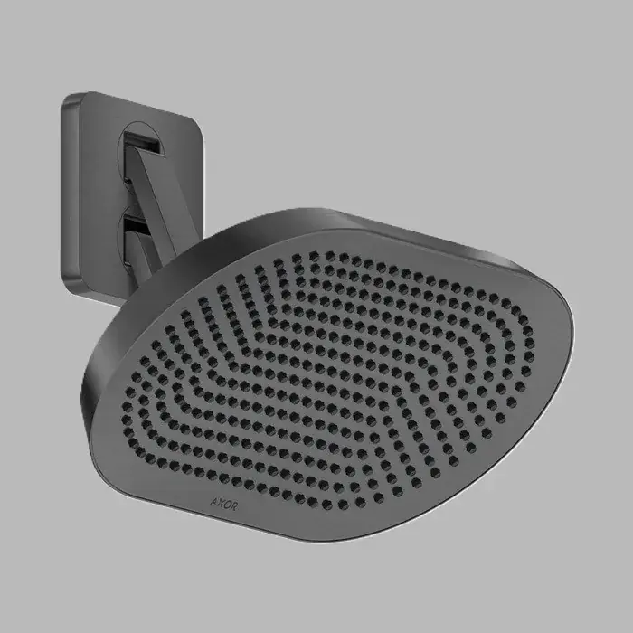 Dus fix 370x220, 2jet, EcoSmart, cu brat de dus reglabil, antracit periat (Brushed Black Chrome), Axor ShowerSphere 39746340 Reducere extra