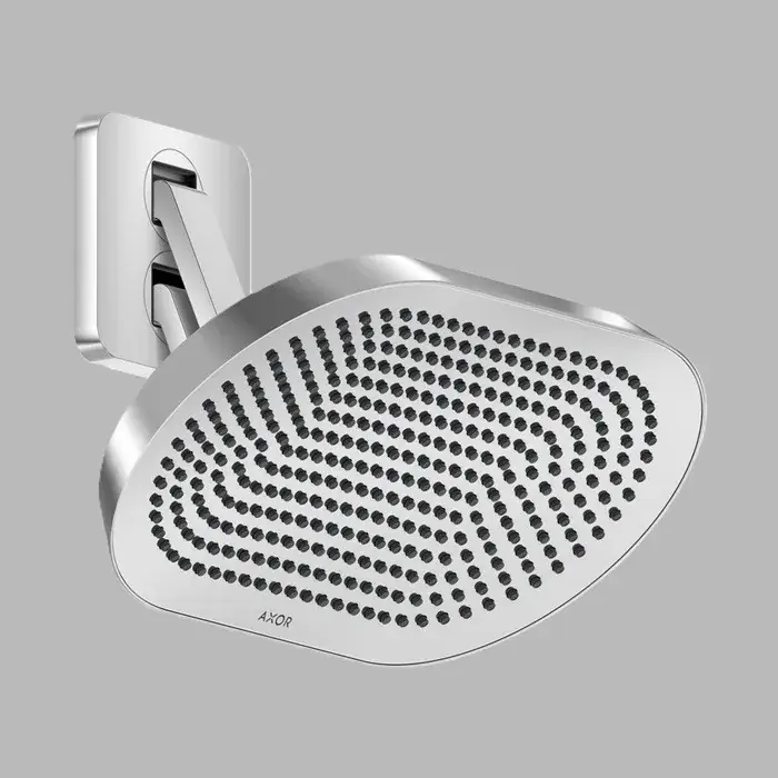 Cumpără online Dus fix 370x220, 2jet, cu brat de dus reglabil, crom lucios, Axor ShowerSphere 39745000