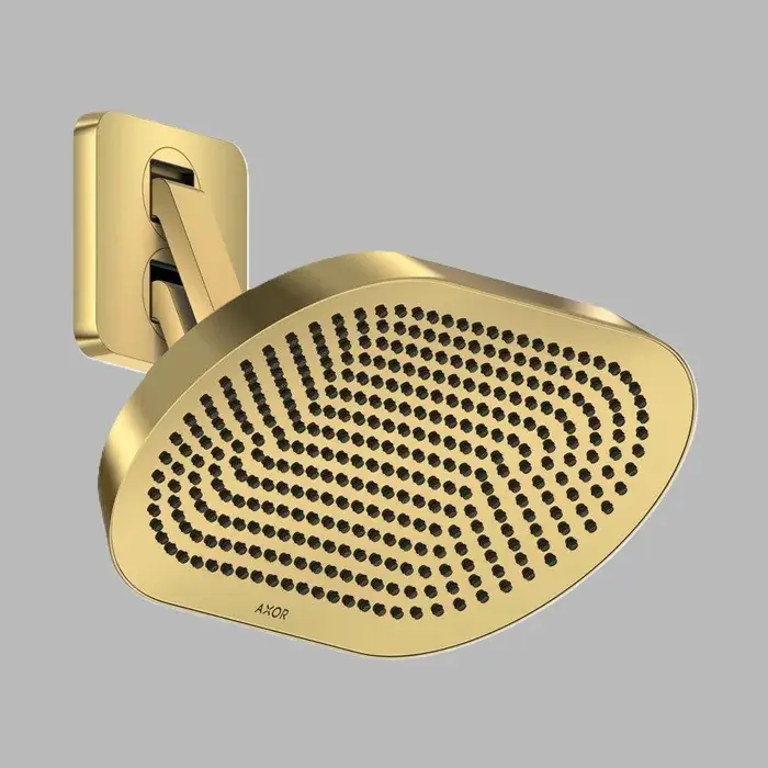 Super ofertă Dus fix 370x220, 2jet, cu brat de dus reglabil, auriu lucios (Polished Gold Optic), Axor ShowerSphere 39745990