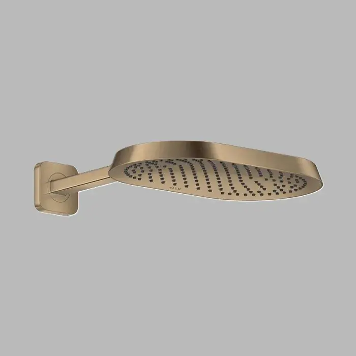 Premium Dus fix 370x220, 1jet, EcoSmart, cu brat de dus, bronz periat (Brushed Bronze), Axor ShowerSphere 39749140