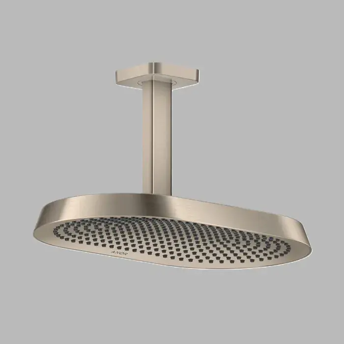 Popular Dus fix 370x220, 2jet, cu racord de tavan, nichel periat (Brushed Nickel), Axor ShowerSphere 39757820