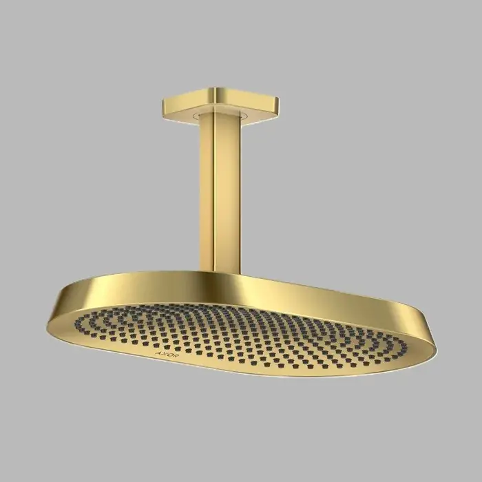 Reducere Dus fix 370x220, 2jet, cu racord de tavan, auriu lucios (Polished Gold Optic), Axor ShowerSphere 39757990