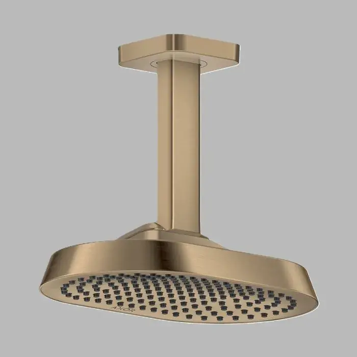 Ofertă limitată Dus fix 250x160, 1jet, EcoSmart+, cu racord de tavan, bronz periat (Brushed Bronze), Axor ShowerSphere 39771140
