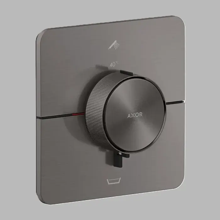 Promoție Baterie cada dus incastrata, Softsquare, cu termostat, 2 functii, antracit periat (Brushed Black Chrome), Axor ShowerSelect ID 36755340