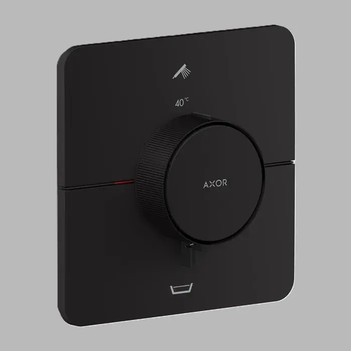 Ofertă de sezon Baterie cada dus incastrata, Softsquare, cu termostat, 2 functii, negru mat (Matt Black), Axor ShowerSelect ID 36755670