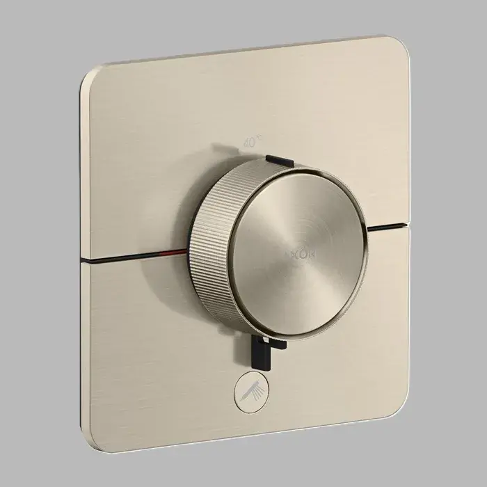 Discount Baterie cada dus incastrata, Softsquare, cu termostat, 1 functie si priza suplimentara, nichel periat (Brushed Nickel) ShowerSelect ID 36778820