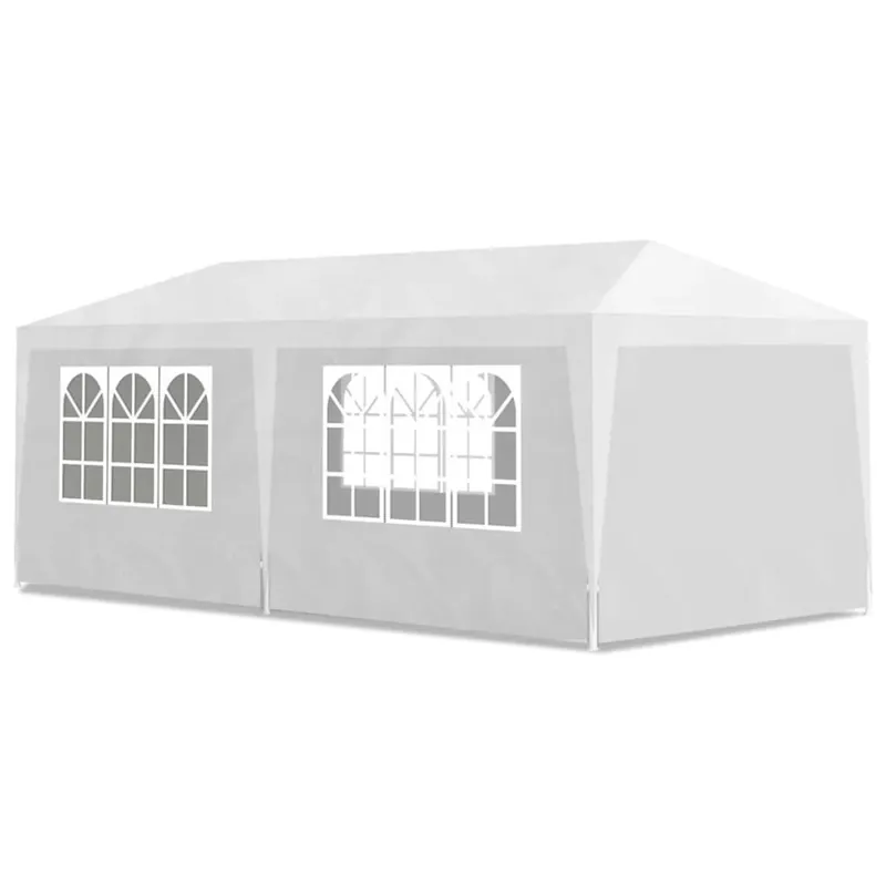 Noutate Cort pavilion 6x3m pentru gradina sau evenimente, cu 6 pereti laterali, alb