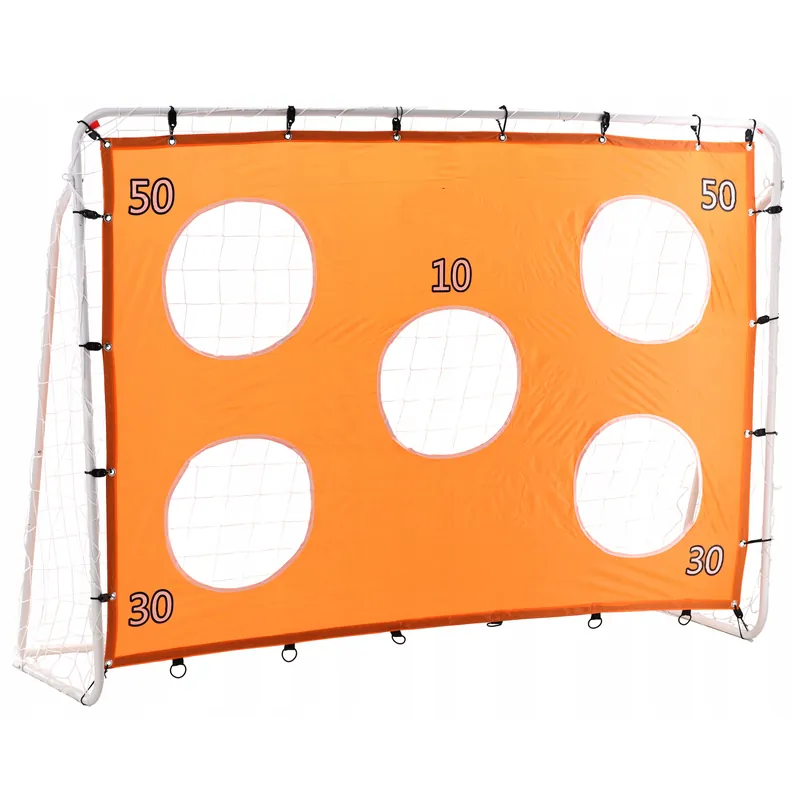 Doar azi Poarta de fotbal din otel, 152x213cm, profil 25mm, tinta antrenament, portocaliu
