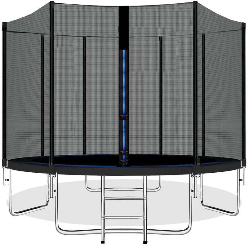 Ofertă limitată Trambulina Black, cu scara si plasa de protectie exterioara, 457 cm, 200kg