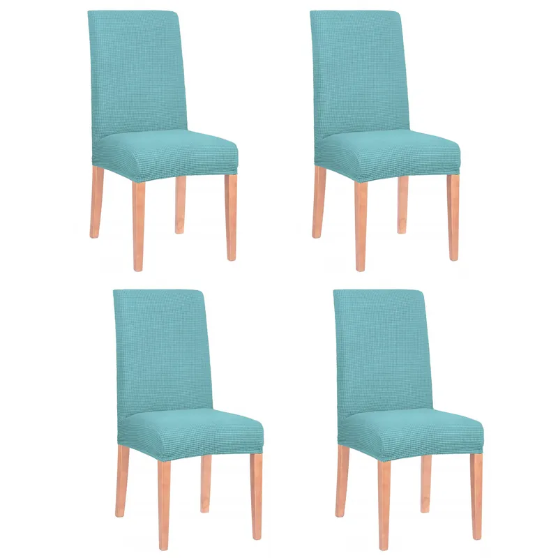 Vezi acum Set 4 huse universale pentru scaun, marime universala, poliester si spandex, 45 cm x 60 cm, albastru deschis