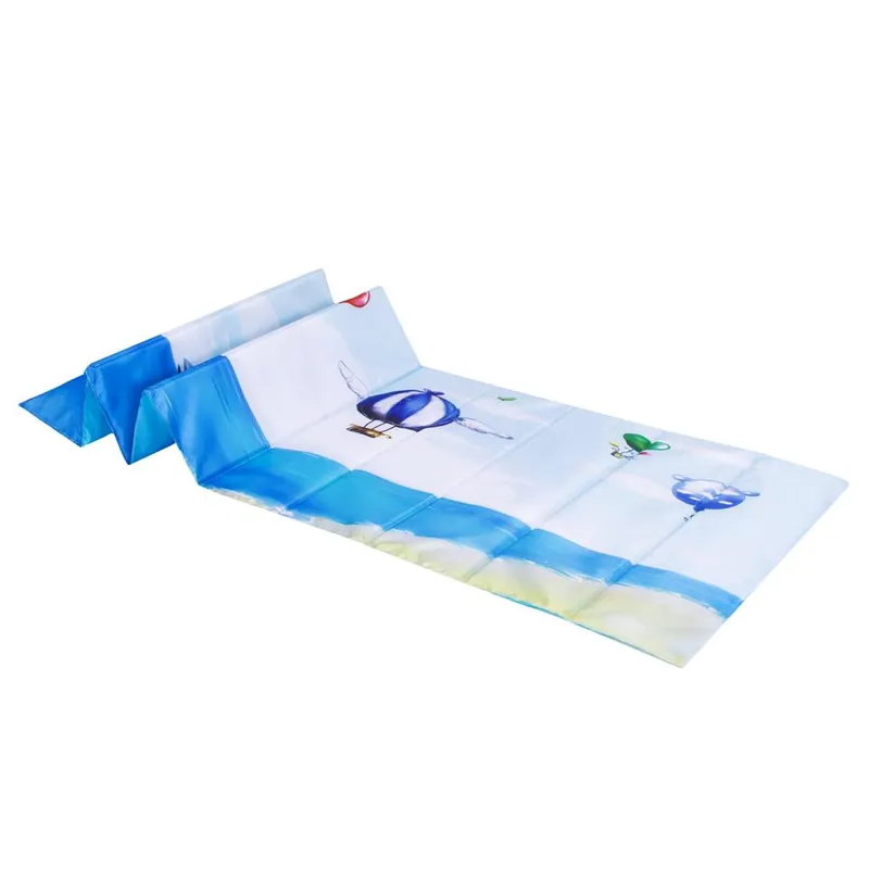 Saltea pentru plaja pliabila, din spuma, ultra-usoara, cu maner de transport, 60x180cm, albastru Plată sigură