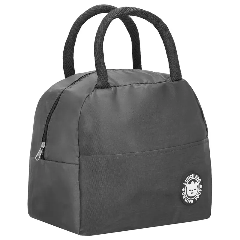 Geanta frigorifica cu izolatie termica pentru mancare, 21x10x23cm, gri Ofertă de sezon