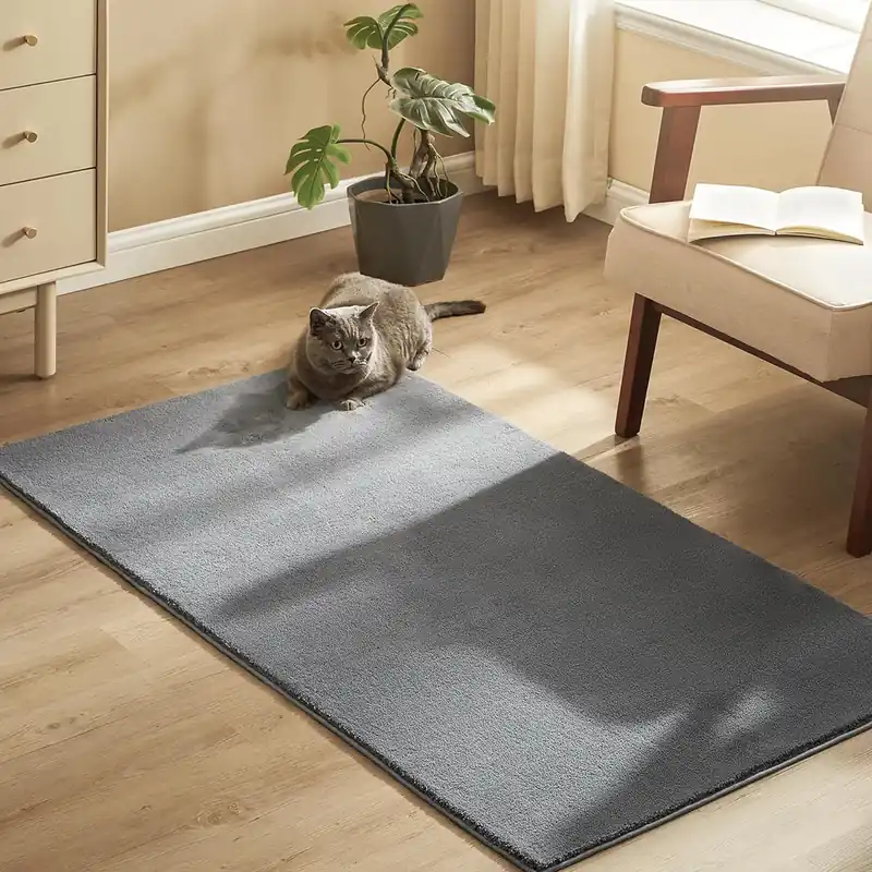 SONGMICS Covor decorativ antiderapant, lavabil la masina, 80×150 cm, gri Cumpără online