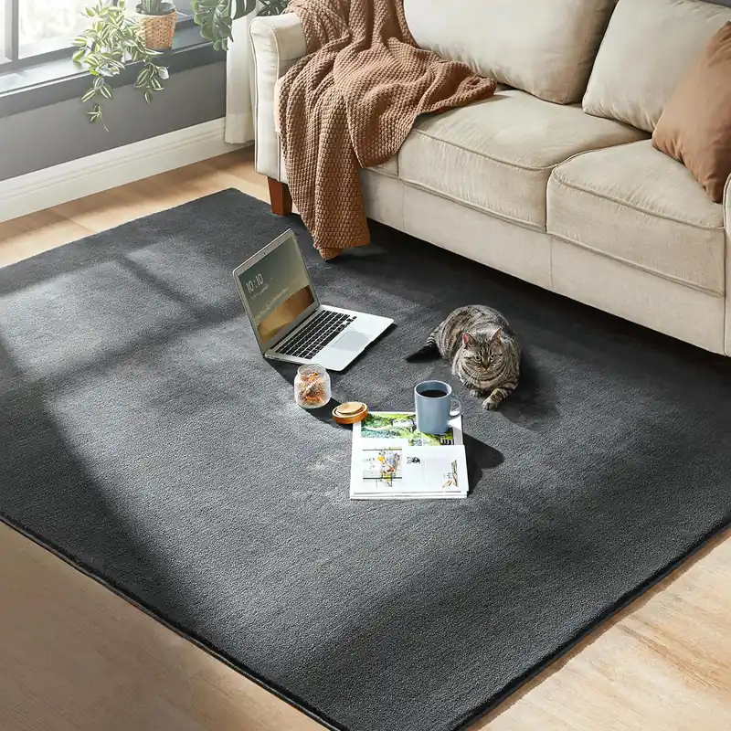 SONGMICS Covor decorativ antiderapant, lavabil la masina, 160×230 cm, gri carbune Reducere specială