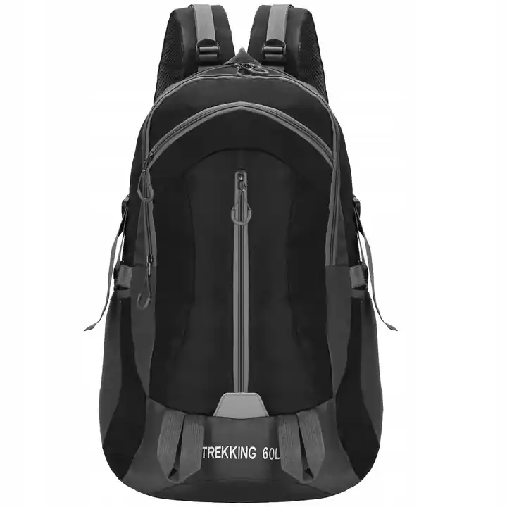 Ofertă specială Rucsac tactic militar pentru drumetie, cu husa de ploaie, 60 litri, 25 kg, 60x43x22 cm, gri negru