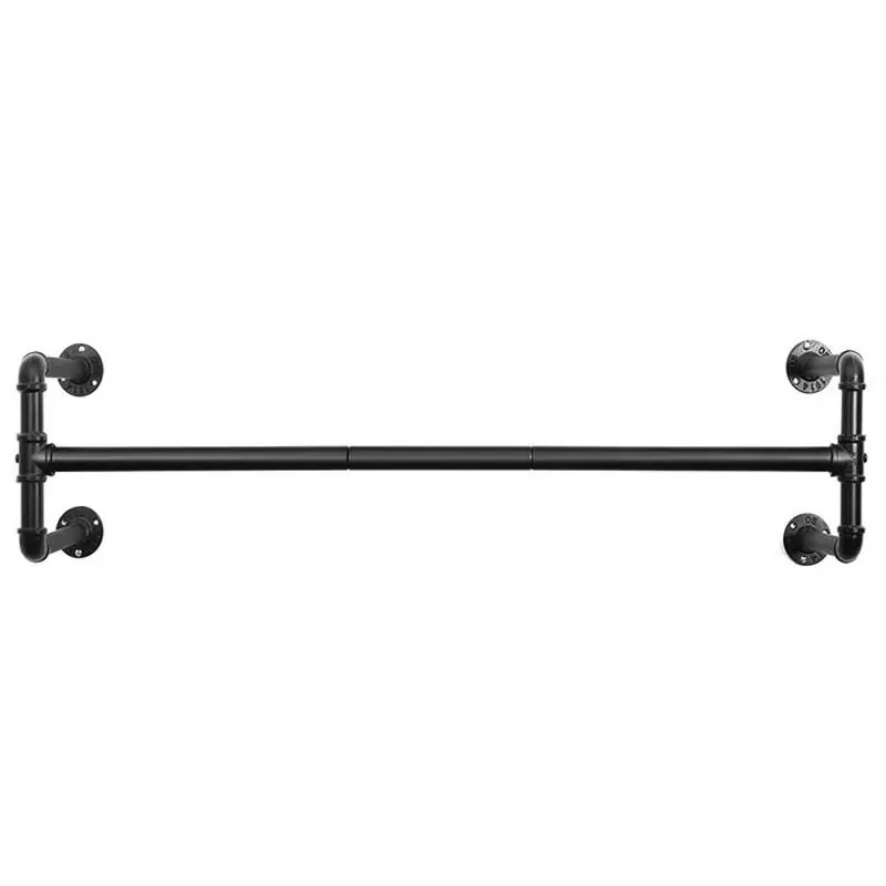 SONGMICS Sina metalica de agatat haine, montare pe perete, aspect industrial, 112x30x30cm, negru Doar azi
